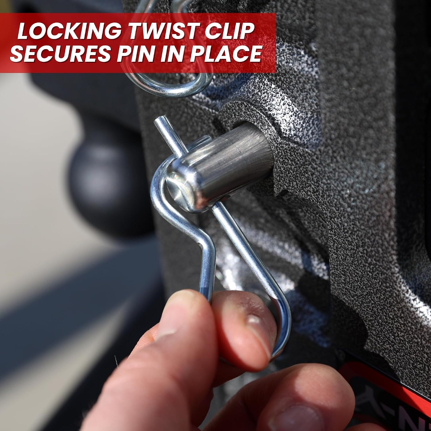 GEN-Y GH-099 5/8" Hitch Pin, 4" Useable Length with Self-Locking Twist Clip