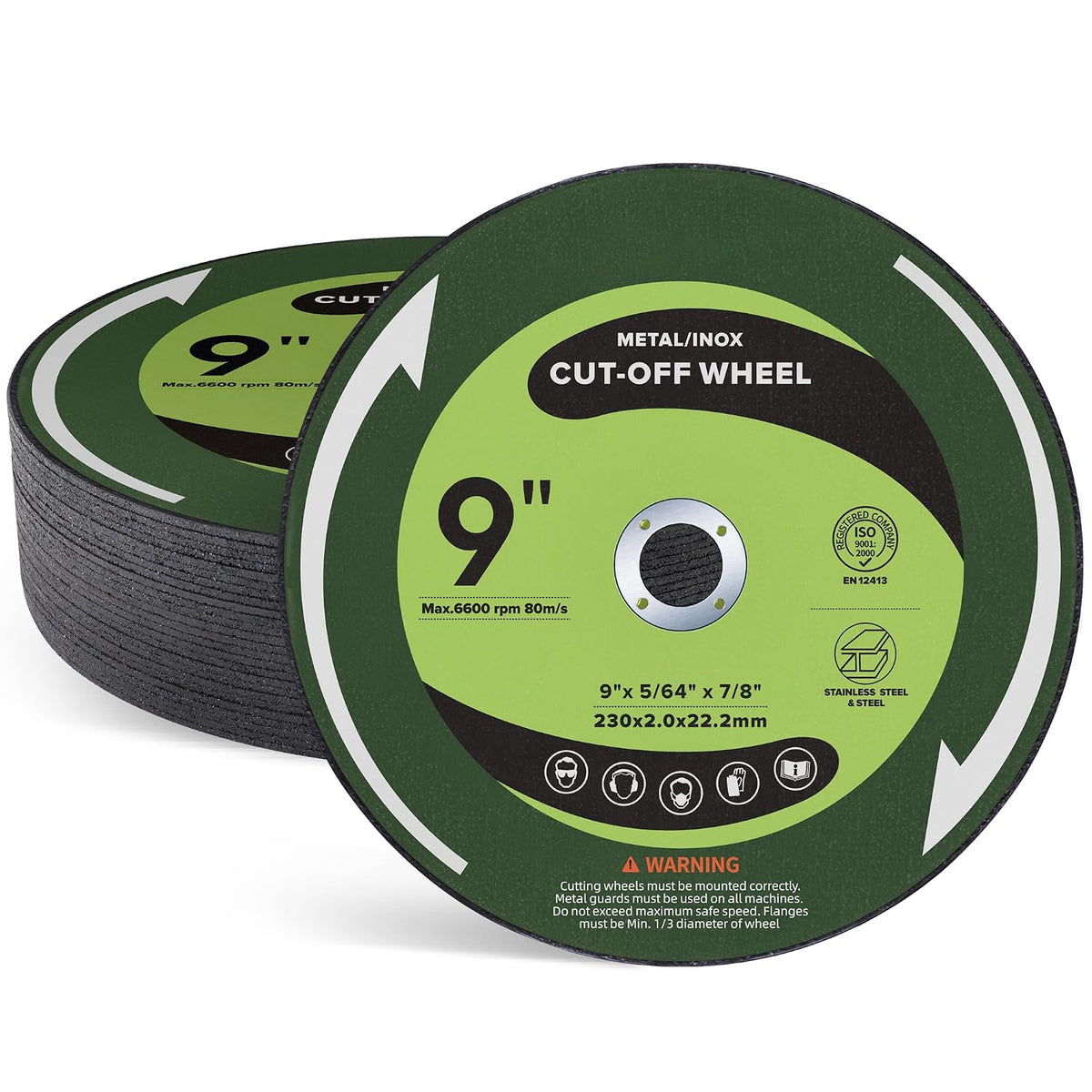 9" cut off wheels 9" x.075 x7/8" metal, main product view