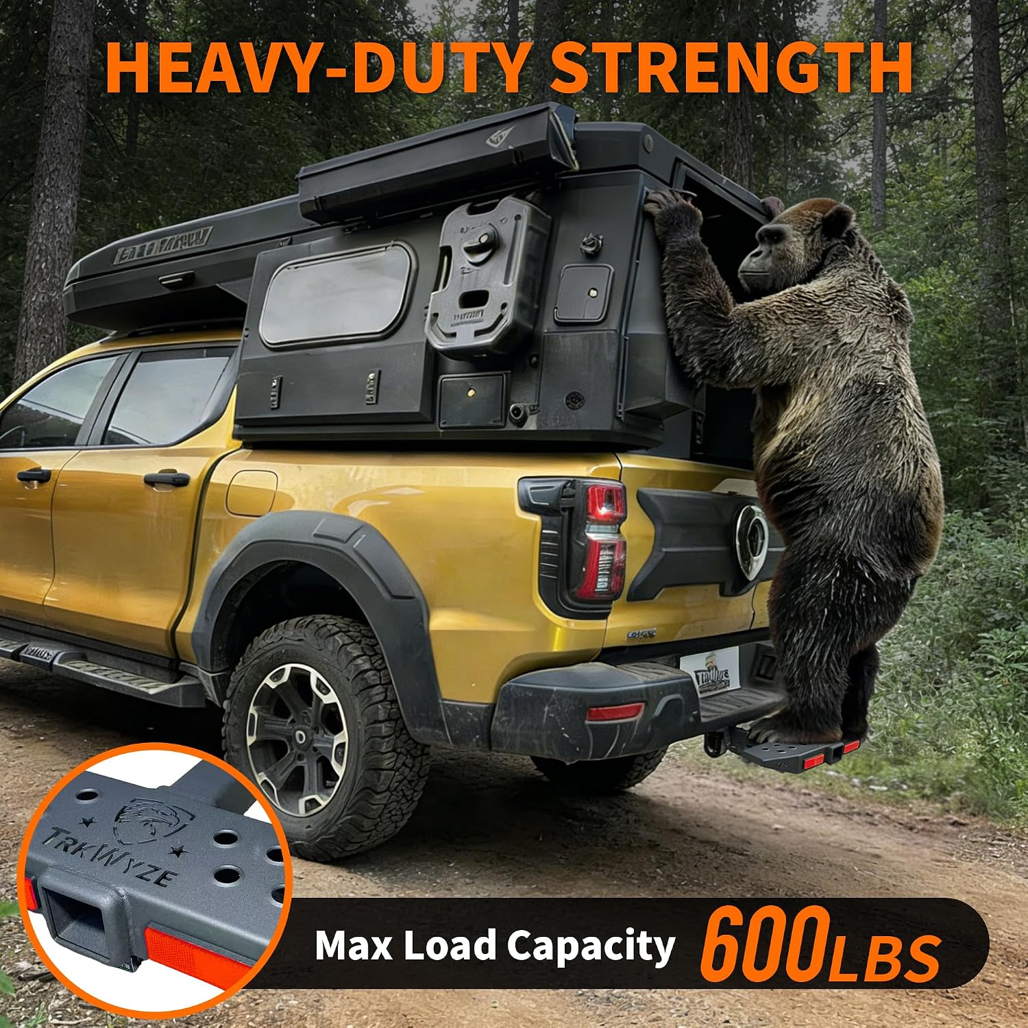 1776-2026 Edition 3-in-1 Hitch Step, Anti-Slip, X-Large Stepping Surface for Secure Footing, 7500 lb Tow Capacity, Rust-Resistant Dual-Layer Finish, 600 lb Weight Bearing, Bonus Hitch Cover Included