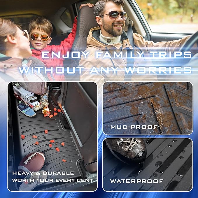 All Weather Floor Mats for Ford Mustang 2015-2017 2018-2024, Cover Protection - Image 7