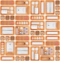 A-LUGEI【 & 5 Size】Tool Box Organizer Tray Divider Set, 【Orange】Desk by A-LUGEI