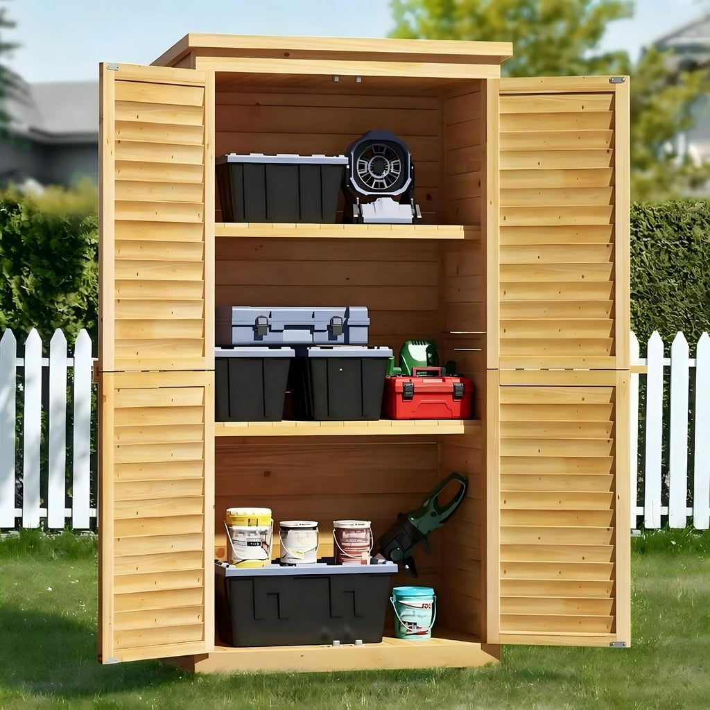 bealife 63.2" outdoor storage cabinet with double doors, main product view