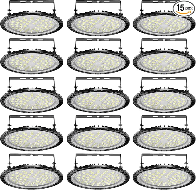 Viugreum 15 Pack 200W LED High Bay Lights, 20000LM 6000K-6500K Daylight White by Viugreum
