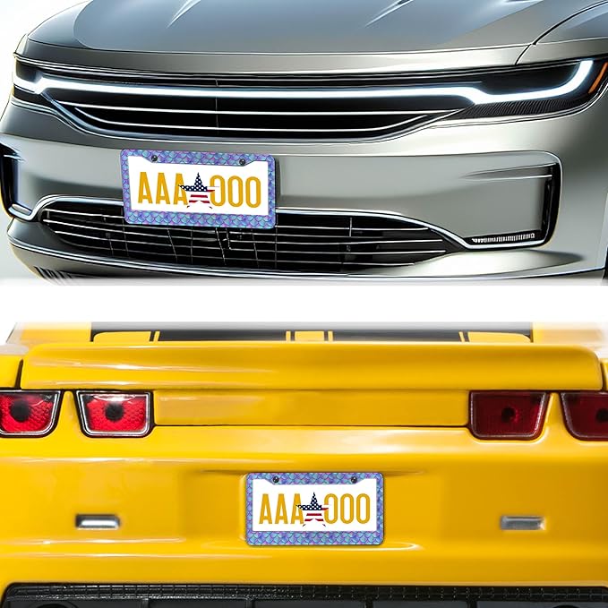 License Plate Frames for Men Purple; License Plate Frame for Women Mermaid - Image 8