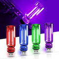 4 PCS USB Touch Dimmable Retro Glass Bottle Car Night Light | Portable design, 4 colors: Red Blue Green Purple, fits car interior, bedroom, hallway, indoor outdoor decor