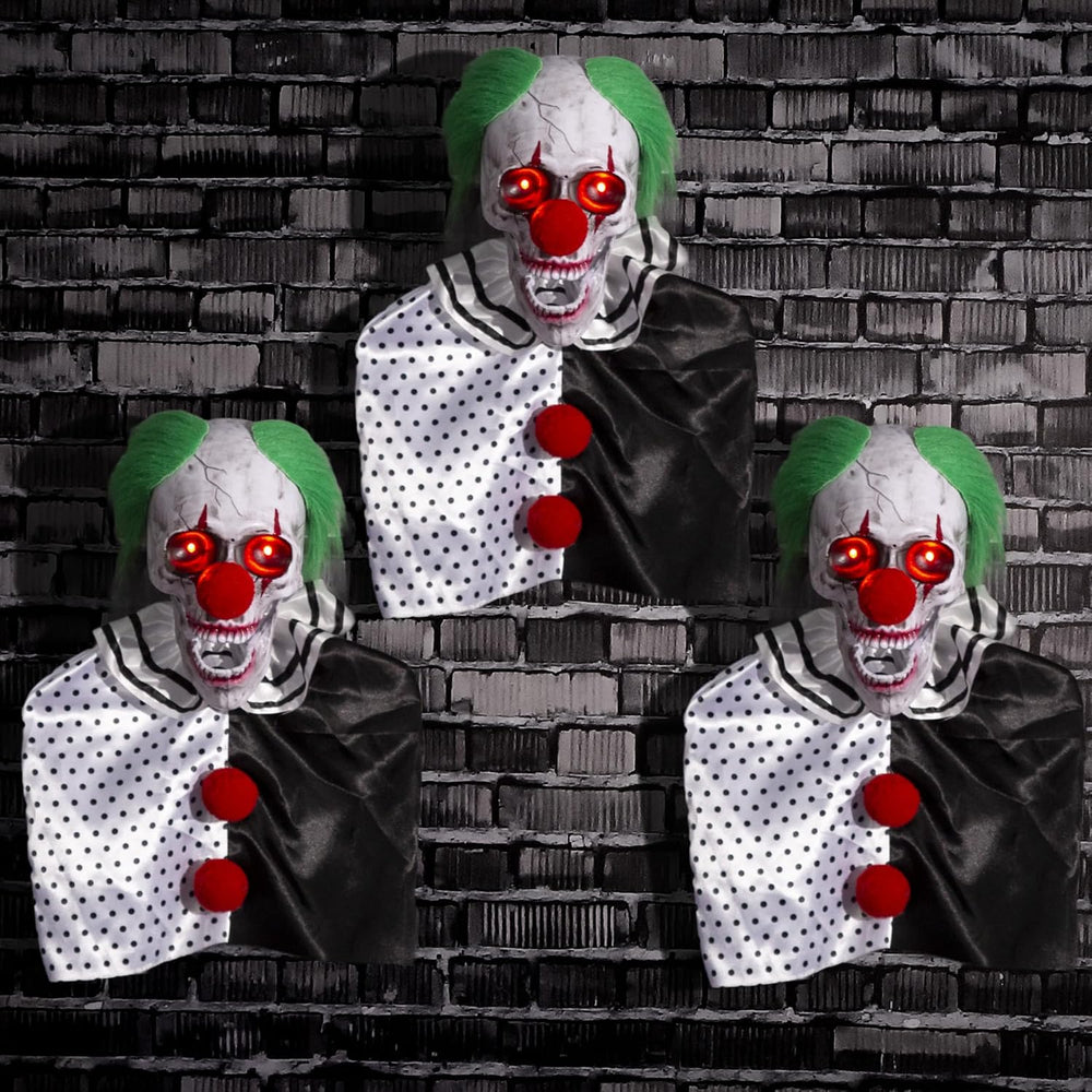 Halloween Animatronics Clown Pathway Markers Decorations, Hanging Animated, F...