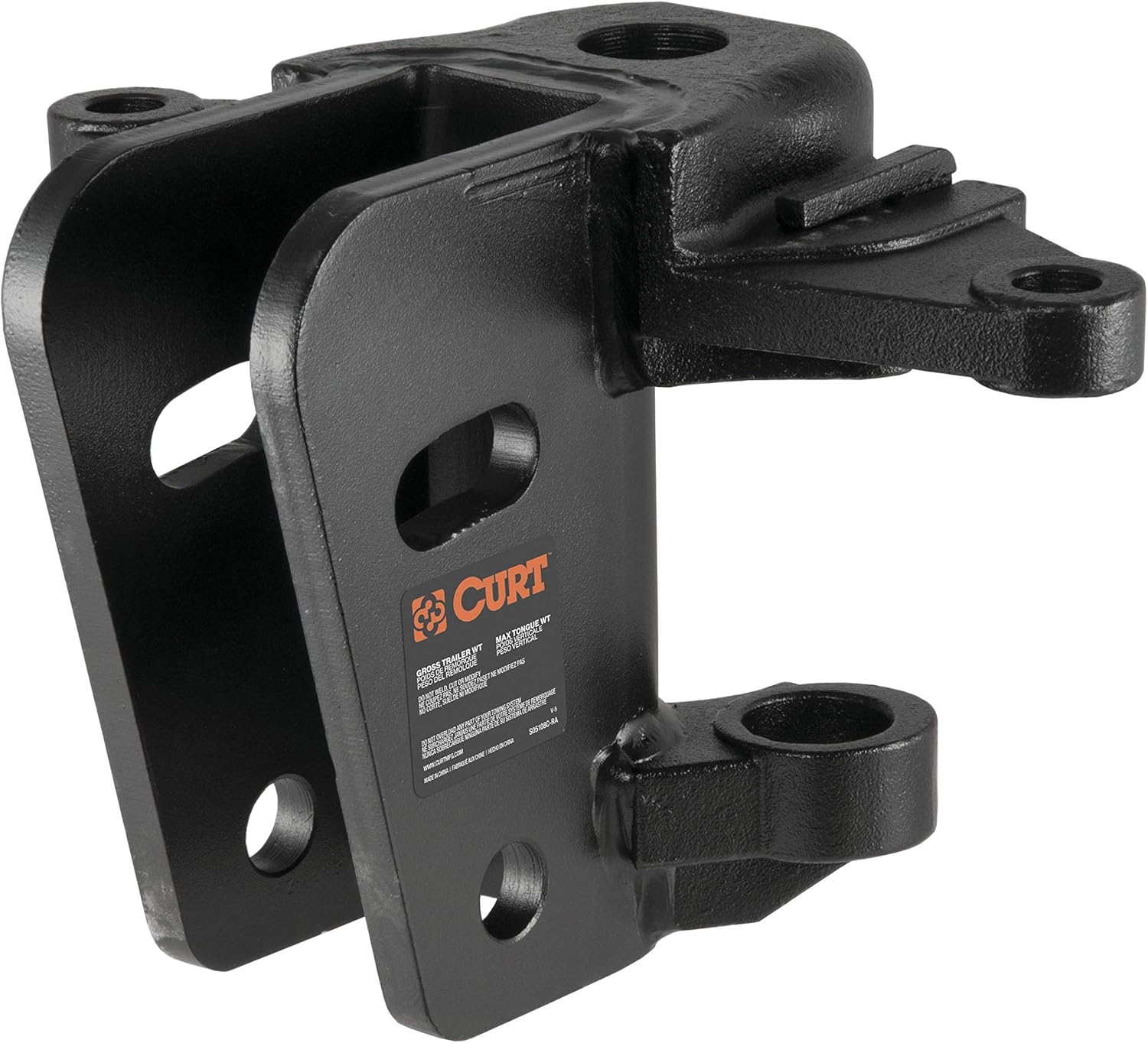 CURT 17322 Short Trunnion Bar Weight Distribution Hitch with Sway Control, Up to 10,000 lbs., 2-Inch Shank, 2-5/16-Inch Ball