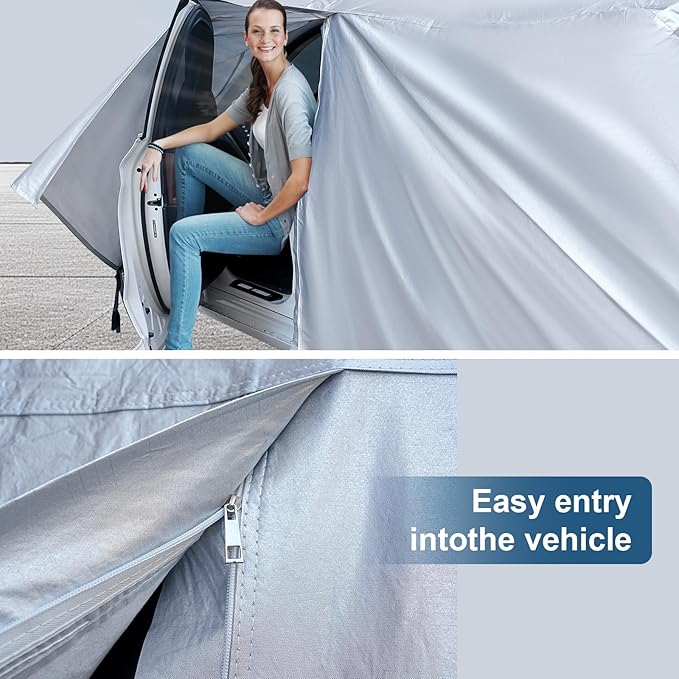 AUQDD 6-Layers Premium Sedan Car Cover Waterproof All Weather Weatherproof UV - Image 5