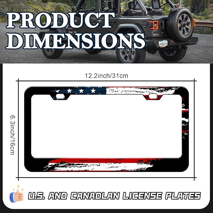 American Flag License Plate Frames - Image 2