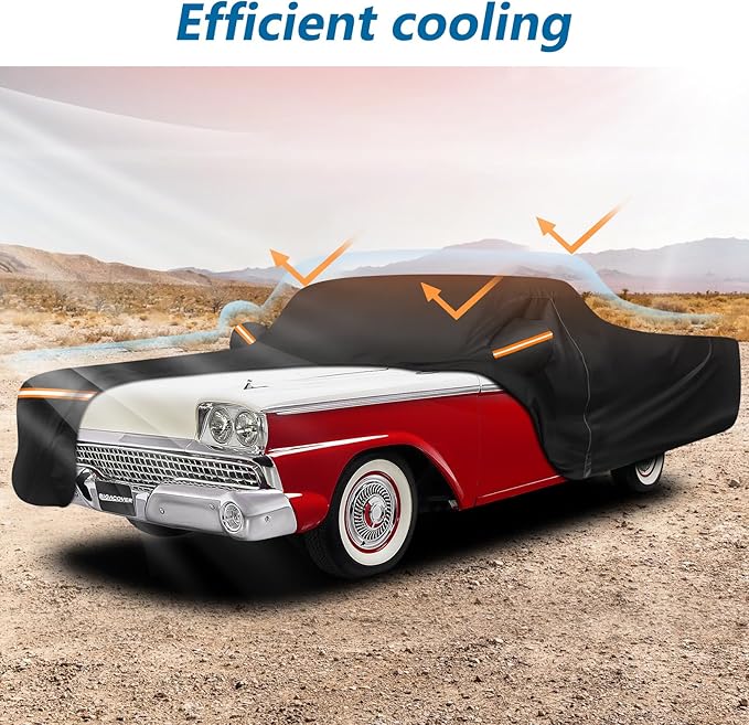 Car Cover for Ford Ranchero 1957-1959 1968-1979, Waterproof 210D Oxford Cloth - Image 4