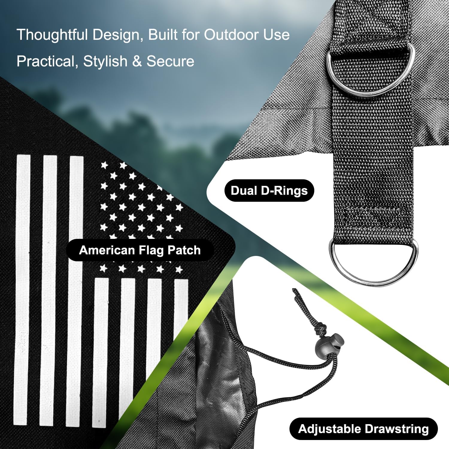 RV Electric Tongue Jack Cover, 600D Oxford Fabric Waterproof Protective, Travel Trailer Accessories for Outside Protection, Universal Trailer Jack Protective Cover for Outside Parts RV Accessories.