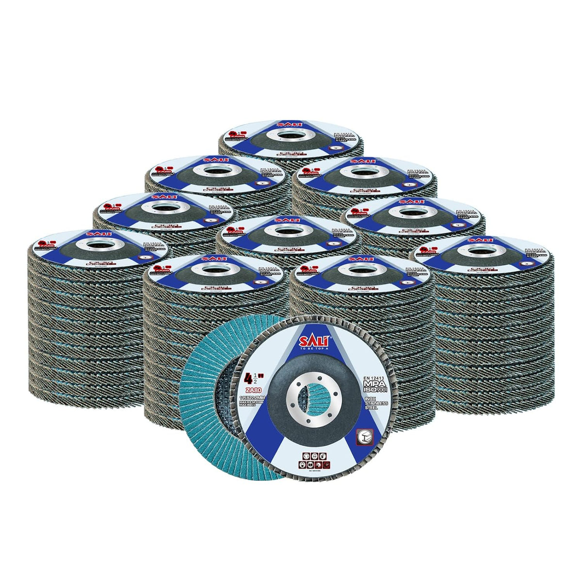 sali 100 pack zirconia flap disc 80 grit, main product view