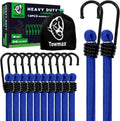 Bungee Cord with Hooks, 36" Bungee Cord Heavy Duty Outdoor, Industrial Grade Bungie Cord for Camping, Kayaking or Fastening Items 12 Pcs (Blue)