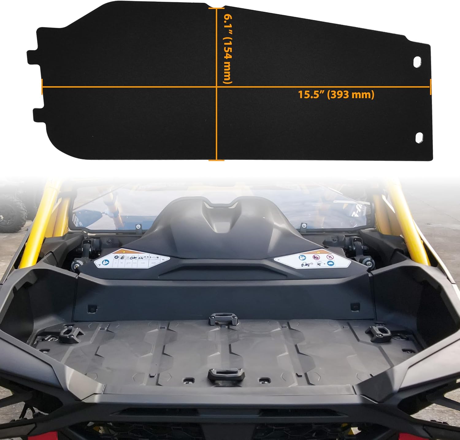 Aluminum Bed Side Doors Panels for Can-Am Maverick R MAX X RS 2024-2025 Accessories, Rear Bed Storage Guards Box Side Door Cover Panels Replace #715009154