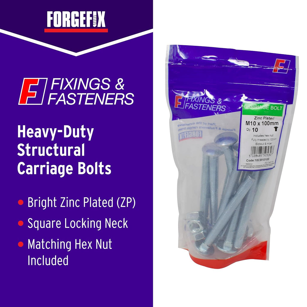 forgefix carriage bolts | m12 x 240mm |, close-up detail