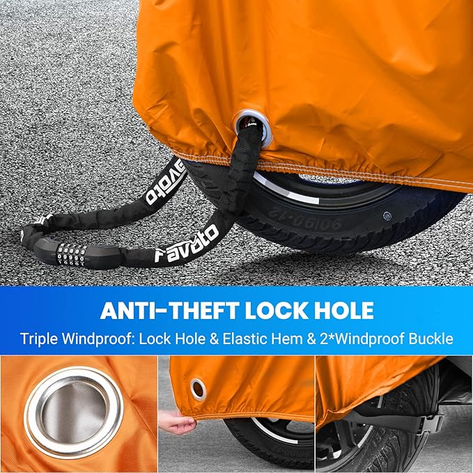 Favoto Motorcycle Cover Waterproof All Season Weather Sun Outdoor Protection - Image 4