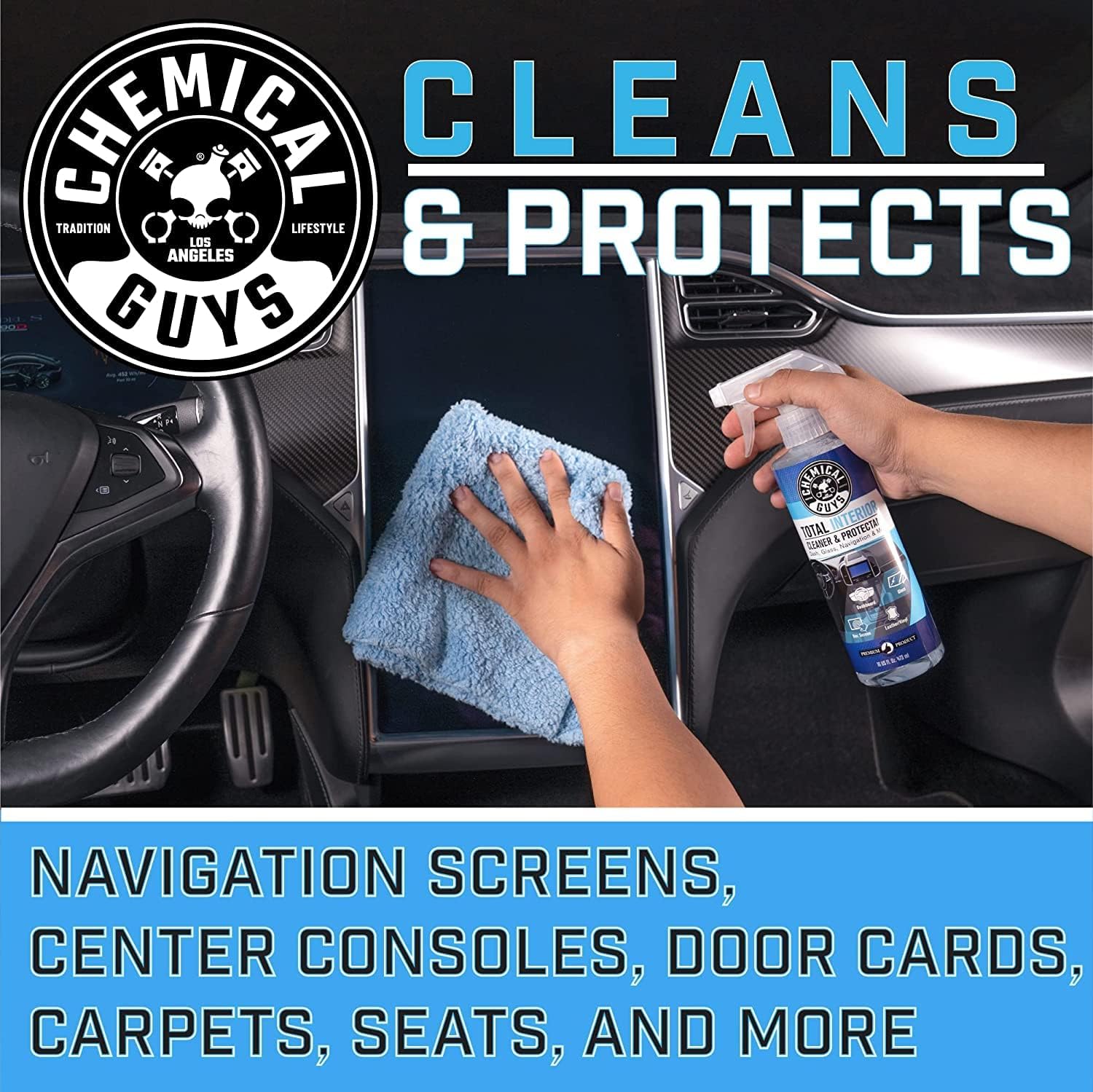 Chemical Guys Mat Renew Rubber + Vinyl Floor Mat Cleaner And Protectant Total Interior Cleaner and Protectant Bundle, Safe for Cars, Trucks, SUVs, Jeeps, Motorcycles, RVs & More, (2-16 fl oz)