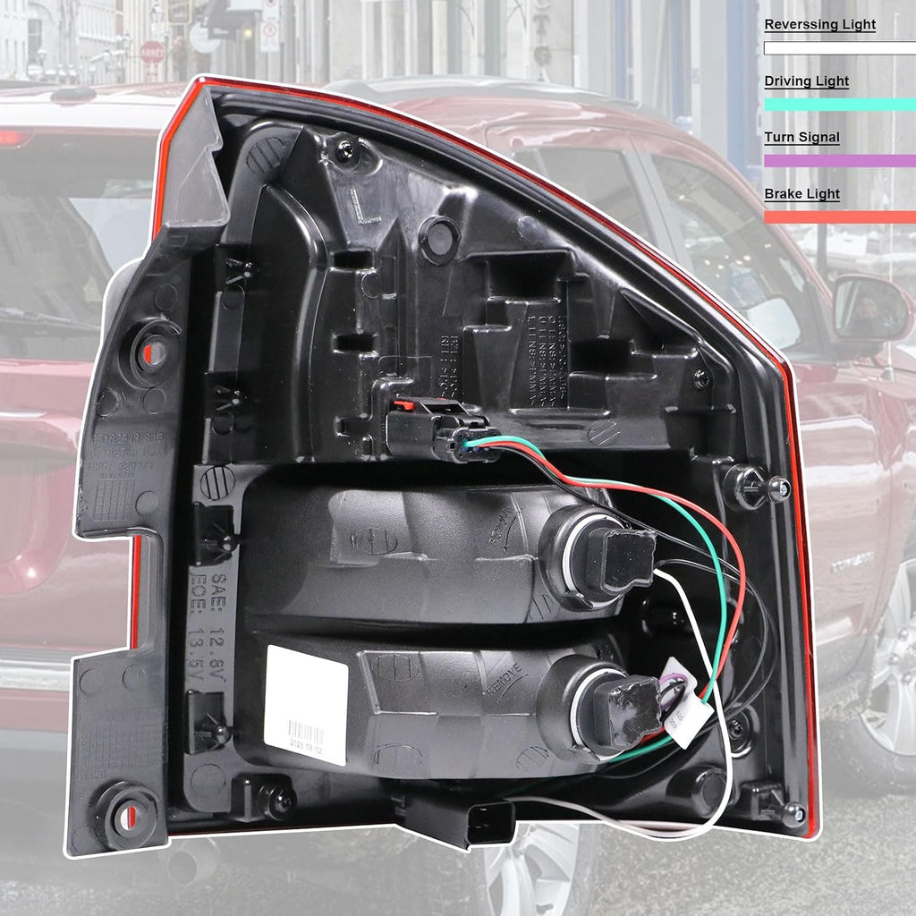 Lochnchn Tail Lights Compatible with JEEP Compass 2014-2017 Rear LED Taillights Assembly Left Driver Side Tail Lamp