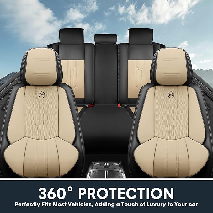 AOOG Car Seat Covers Full Set, Leather Seat Covers - Image 7