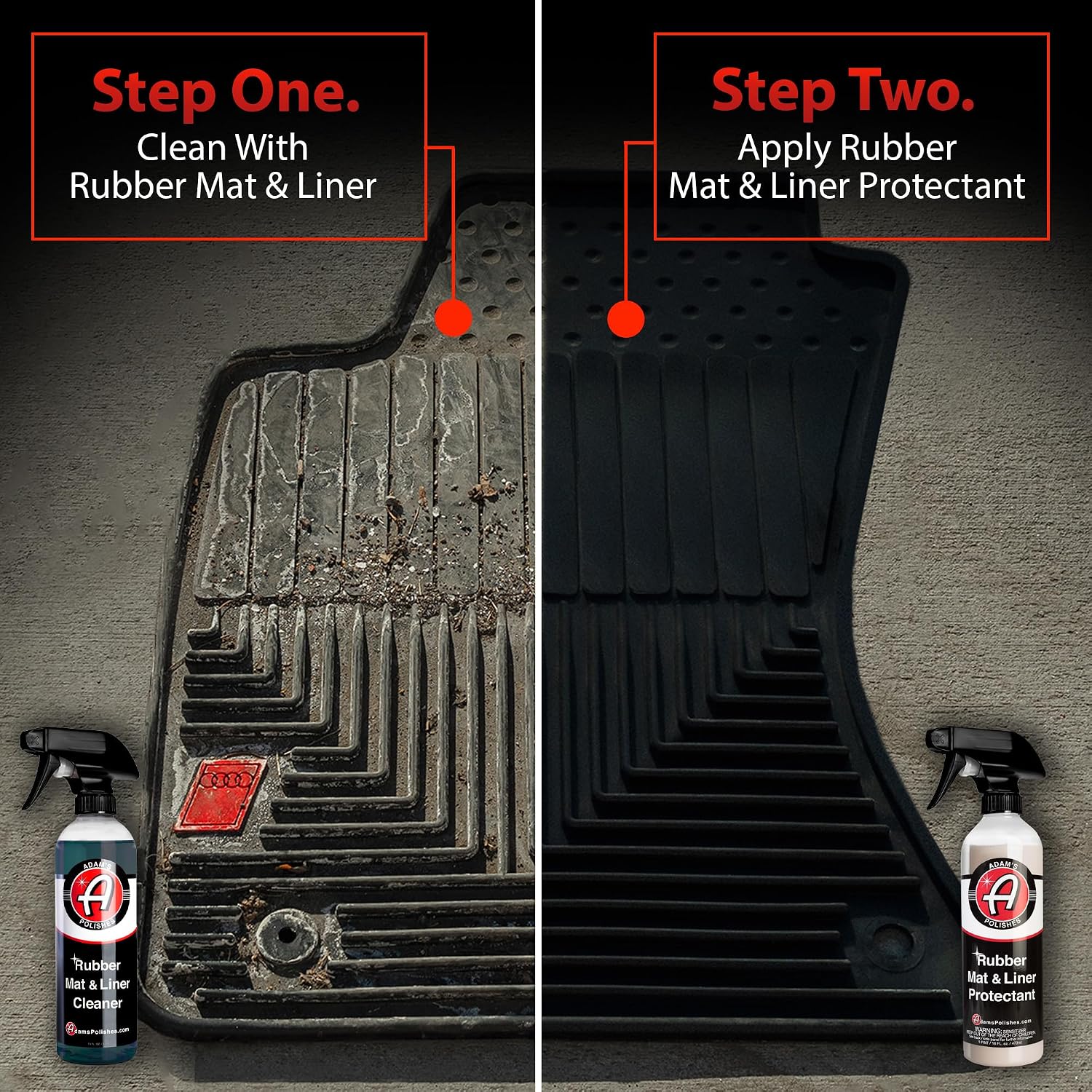 Adam's Polishes Rubber Mat & Liner Protectant (Cleaner & Protectant Combo)