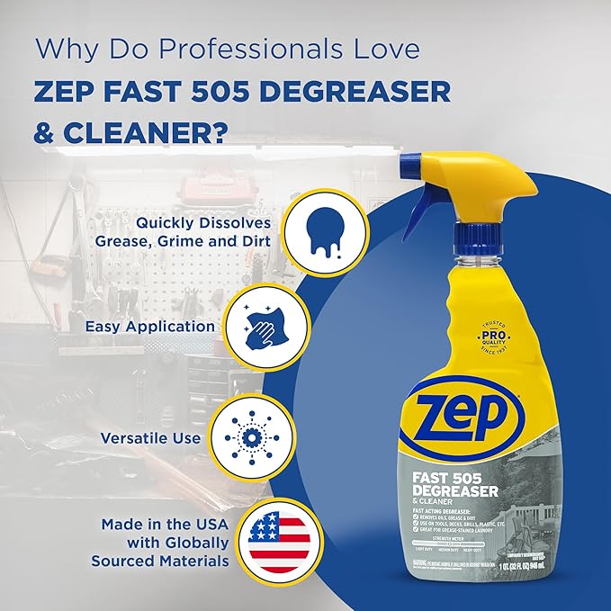 Zep Fast 505 Cleaner and Degreaser - 32 oz - ZU50532 - Great - Image 3