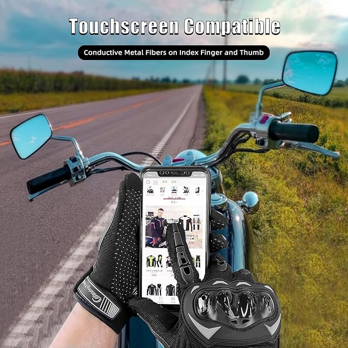 Motorcycle Gloves for Men and Women Full Finger Touchscreen Mountain Dirt Bike - Image 3