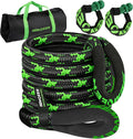 Kinetic Recovery Rope, 1" x 30ft 48500LBS, Kinetic Rope Recovery Kit with 2 Soft Shackles, Heavy Duty Offroad Snatch Strap, 35% High Elasticity Tow Ropes for Trucks SUV UTV (Blue, 10FT)
