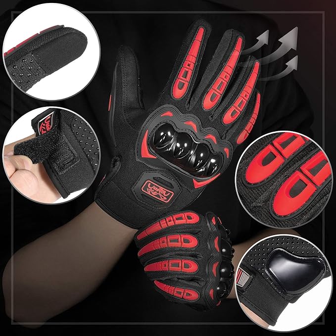 COFIT Motorcycle Gloves Breathable, Touchscreen Motorbike Gloves Anti-Slip - Image 2