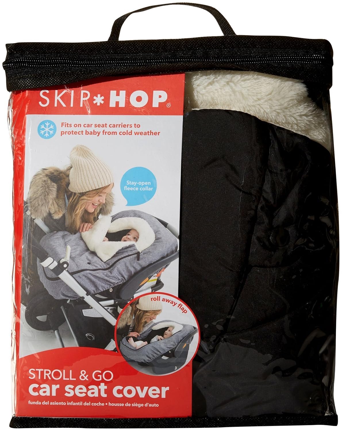 skip hop winter car seat cover, stroll &, close-up detail