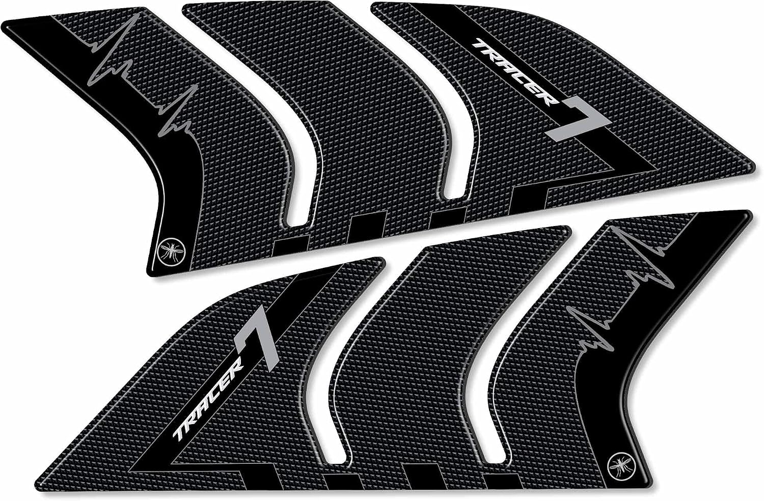 labelbike - 3D Stickers Motorcycle Fuel Tank Sides Protection and Decoration in Resin Compatible with Yamaha Tracer 7 from 2021