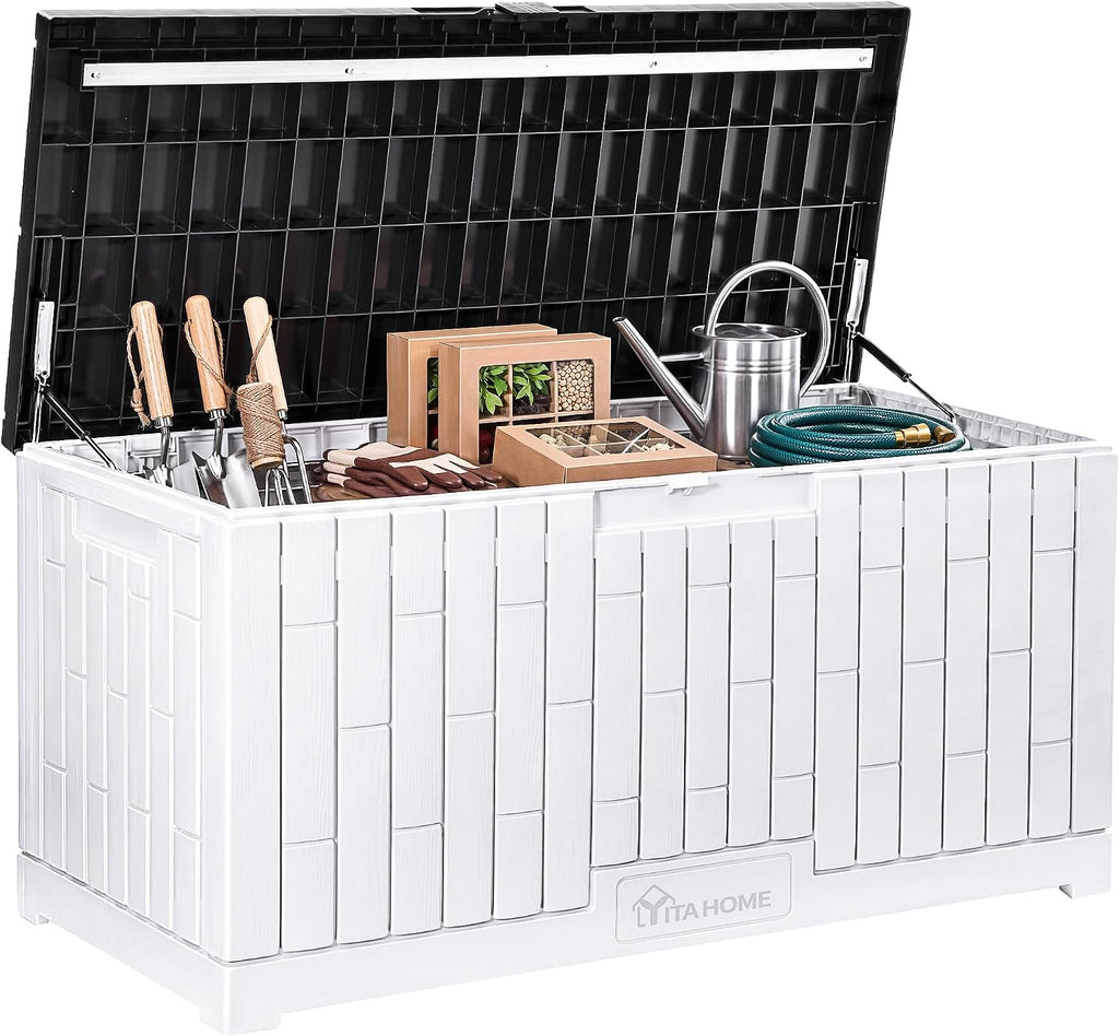 yitahome 120 gallon outdoor storage deck box, main product view
