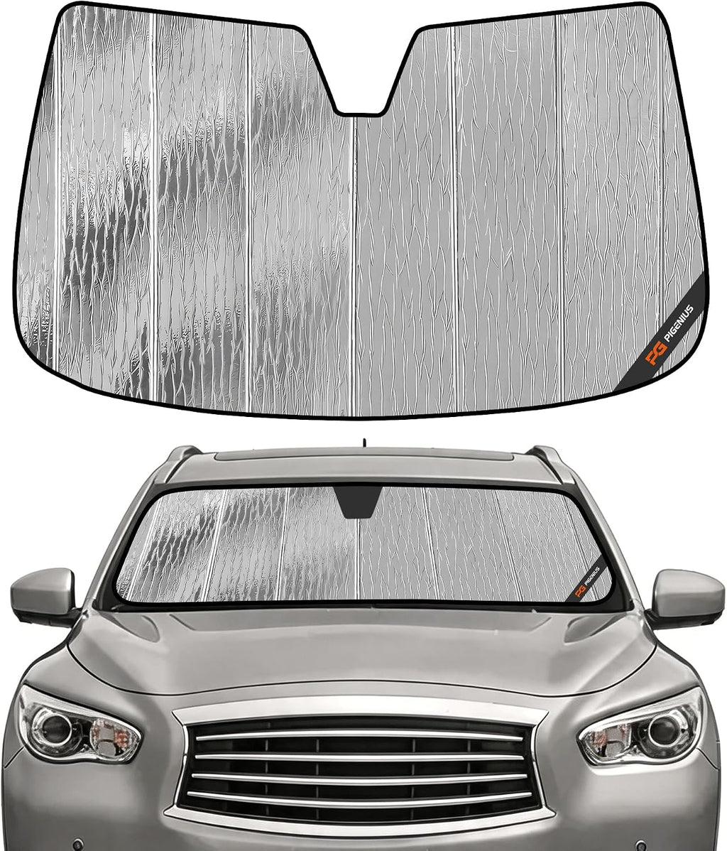 Pigenius Windshield Sun Shade for Infiniti QX60 2014-2021, JX35 2013 Front Window Sunshade - AstraGuard