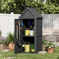 fancyango outdoor resin storage cabinet sturdy all-weather shed, main product view
