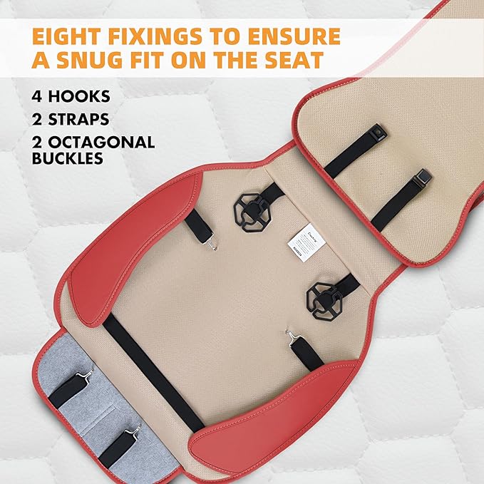 Elantrip 2PCs Front Car Seat Covers Leather Car Seat Protector Universal fit - Image 5
