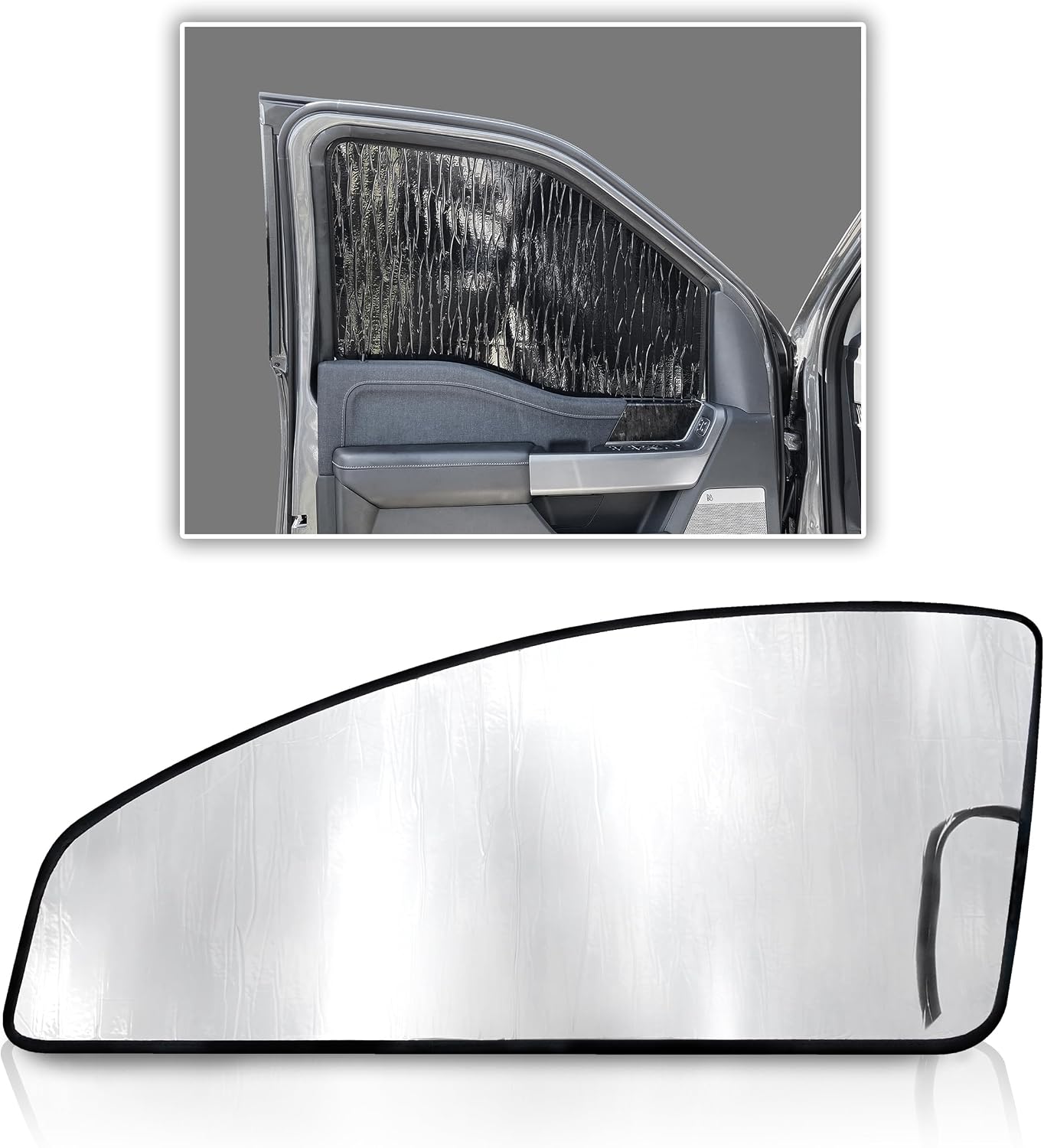 GalaxyAutoShield Custom Fit Front Side Window Sunshades (2pcs) for 2023 2024 2025 2026 Ford F-250 F350 F450 (NOT for E-Series), Regular/Super/Crew Cab, 2DR 4DR, UV Protection Privacy Insulated