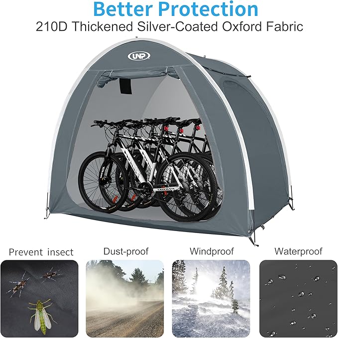 UNP Bike Storage Shed Tent, Portable Outdoor Bike Storage Tent - Image 5