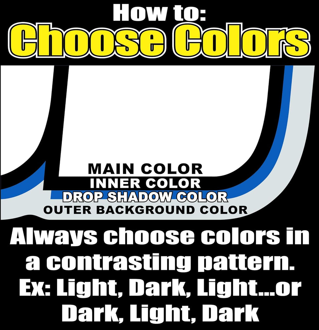 MxNumbers Custom MX ATV Number Plate Decals, Set of 3 Multicolor Racing Graphics