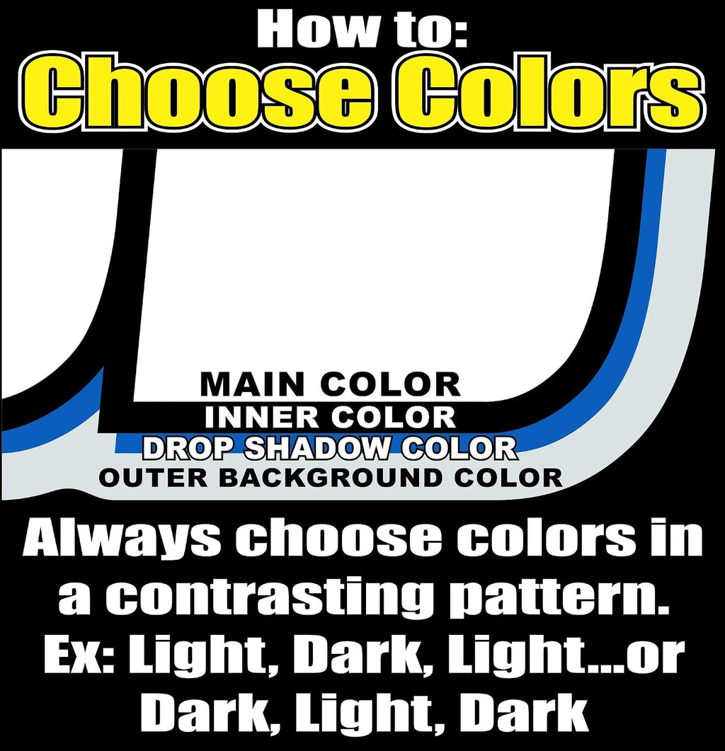 MxNumbers Custom MX ATV Number Plate Decals with Name, Set of 3 Multicolor Racing Graphics
