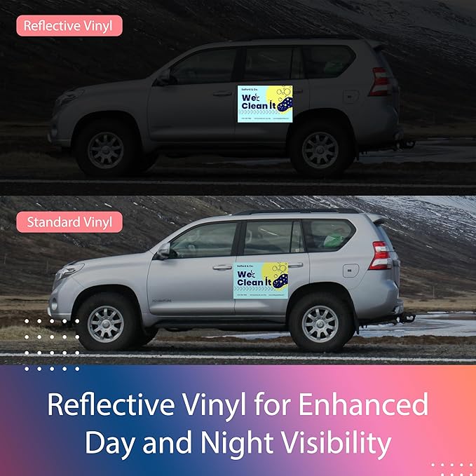 Custom Car Magnet for Business 2 Pack | Personalized Logo, and Image Reflective - Image 4