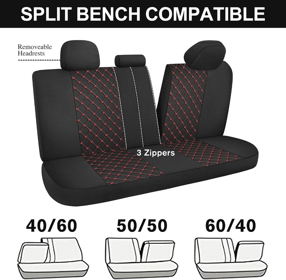 YGL Breathble Car Seat Covers Full Set, Washable Seat Covers for Cars, Premiu...