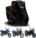 MZS Motorcycle Cover Waterproof Outdoor Compatible With XR1200X XG750A SCL500 CB750 KLR650 R1200GS Scrambler Vstrom Diavel Transalp DR650S Tenere XR650L, All Weather Outdoor Protection Covers Storage