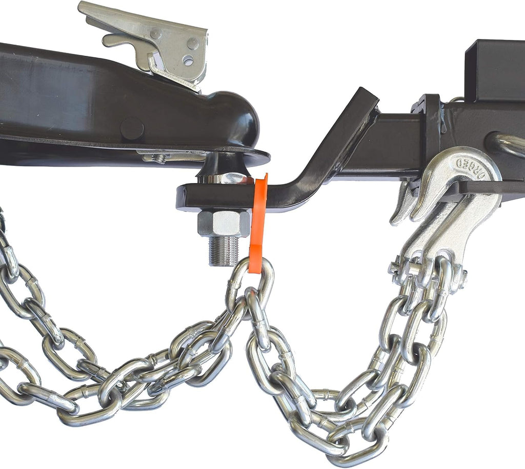 GR Innovations Safety Chain Hanger for Trailer Hitch - Easy Install RV Accessories - Keeps Chains Off Road While Towing - Made in USA - Stop Sparks - Class 3