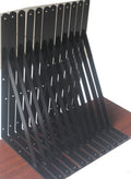 12 Pack L22 x H 12" Black Heavy Duty Shelf Brackets