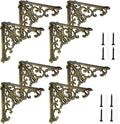 lounsweer 4 pcs shelf brackets, 8 inch antique, main product view