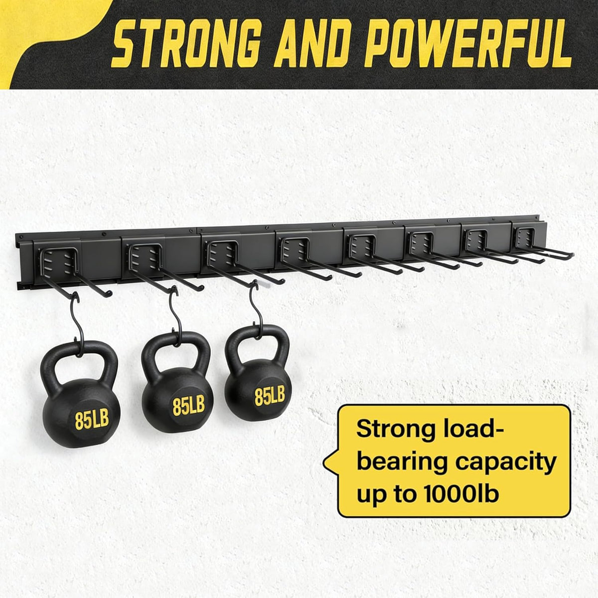 mbqq garage tool organizer wall mounted, 24 inches showing dimensions