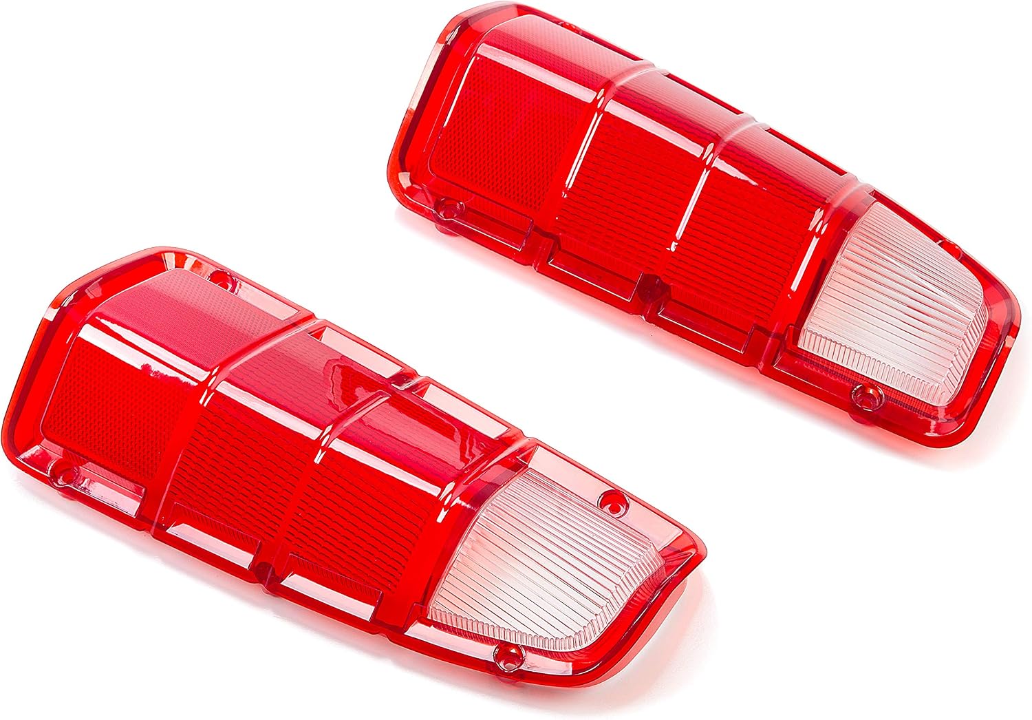ECOTRIC Pair Tail Light Lens Cover ONLY Compatible with 1972-1980 Dodge Truck & Plymouth Power Wagon