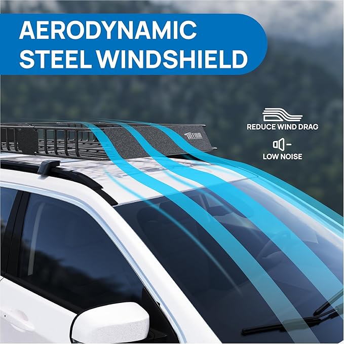 Bonnlo 250lbs Extendable Rooftop Cargo Carrier, 64 * 39 * 6inch Universal Roof - Image 7