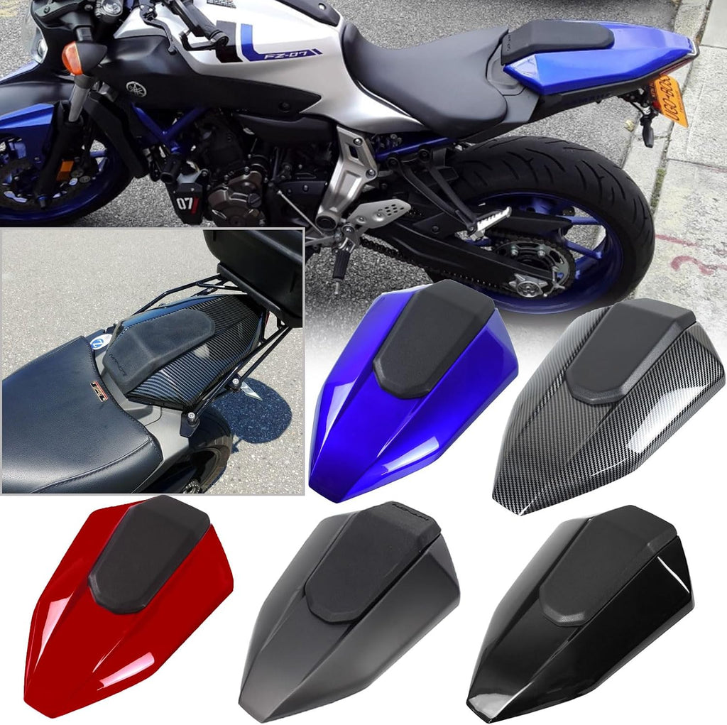 Motorcycle Rear Seat Cowl mt07 Rear Seat Cover Passenger Pillion Solo Fairing Cover Tail Section fit for Ya&m&a&ha MT07 FZ07 MT 07 FZ 07 MT-07 FZ-07 2014-2021 (Matte black)