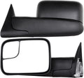 A Pair Towing Mirrors Fits 1994-2001 for Dodge for Ram 1500 2002 for Dodge for Ram 2500 for Dodge for Ram 3500, Manual Adjusted View Mirror