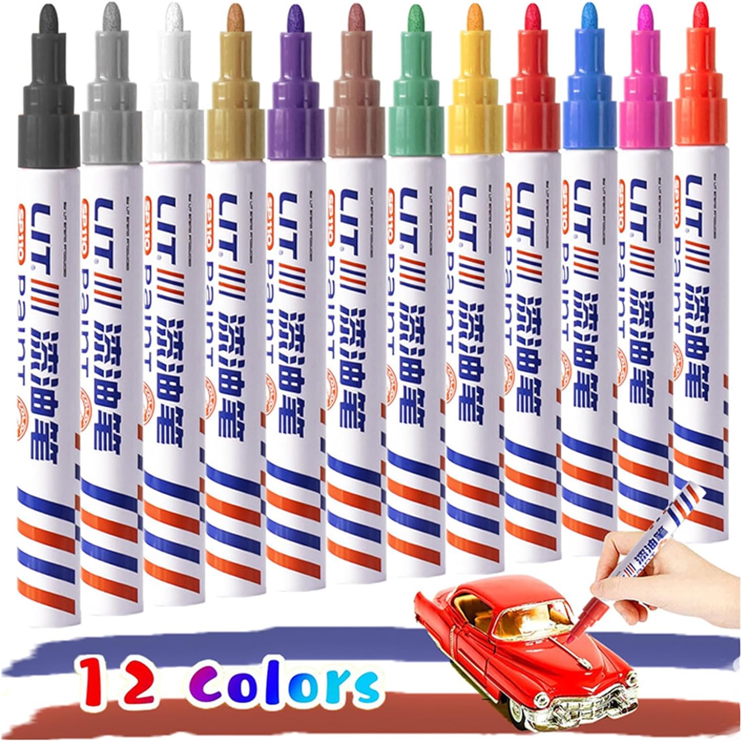 Portable Automotive Touch Paint Pen For Tires Permanent Oil Based Wheel Scratch Repair Pen Car Enthusiasts Repair Marker